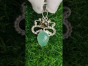 Aqua Chalcedony & Smoky Quartz Silver Pendant