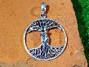 Sterling Silver Tree of Life Pendant with Embracing Couple