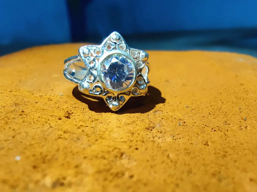 Zircon Gemstone Silver Ring