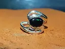 Black Onyx Gemstone 925 Sterling Silver Wrap Ring