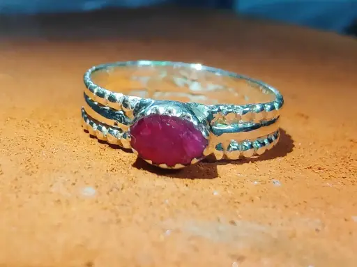 Ruby Gemstone Sterling Silver Multi-Band Ring