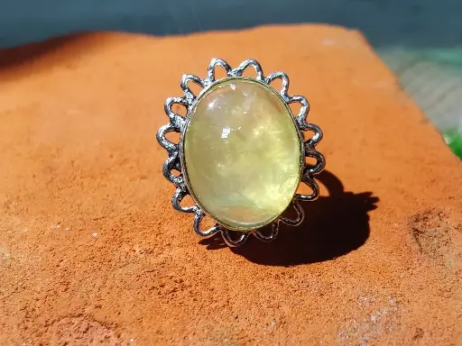 Natural Chrysoberyl Catseye Stone Silver Ring